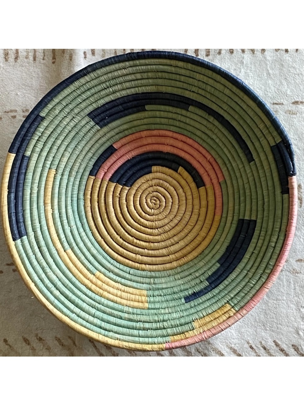 Uganda Sisal and Sweetgrass African Handwoven Raffia Basket